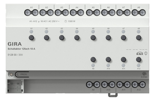GIRA 512800 Schaltaktor 12f 10 A KNX REG 