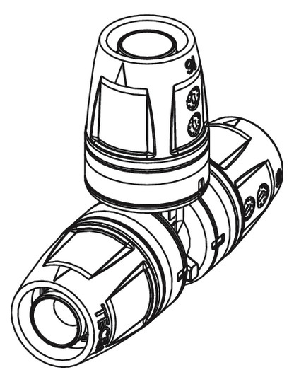 TECE T-Stück TECElogo Push 25 x 25 x 25 mm, PPSU