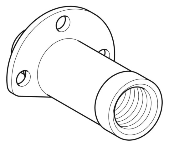 Geberit Anschluss R 1/2 x Rp 1/2, 6,6 cm, mit AG MF 1/2", gerade, Rotguss