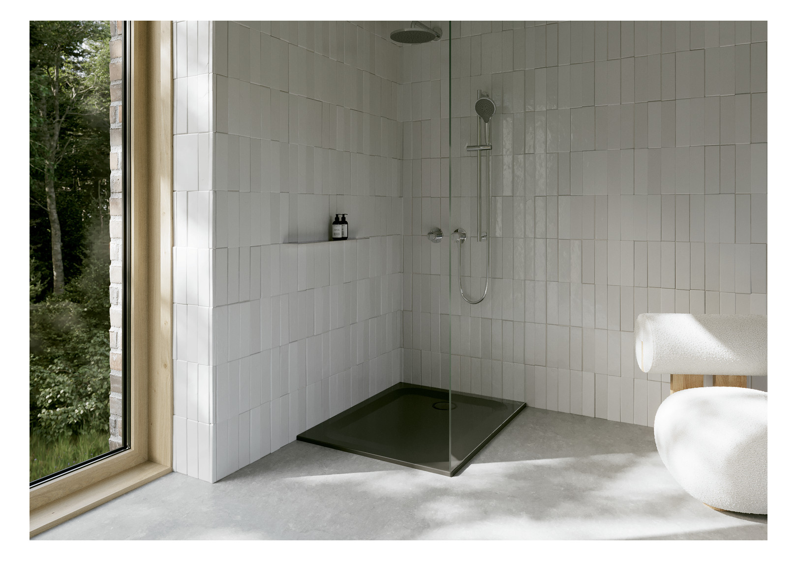Duschwanne BetteUltra 1660 100x90x2,5cm, anthracite