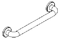 Normbau Haltegriff Nylon Care 400 mm, weiß