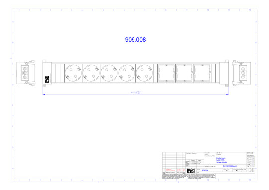 Bachmann CONF 5xSchuko 3xABD     909.008 