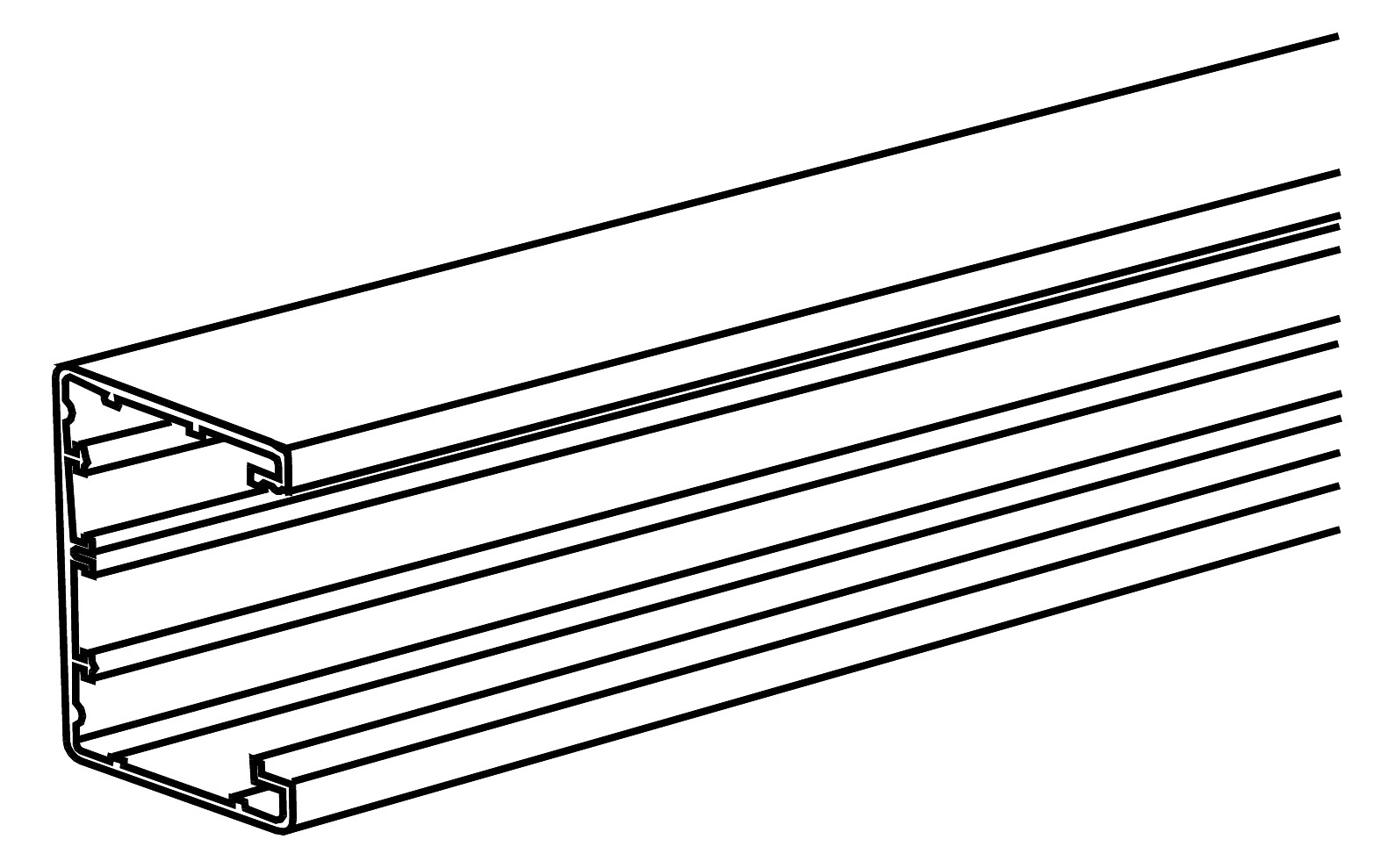 Geräteeinbaukanal Alu 101x72mm ver-ws RAL9016 GEB-K besch 5565qmm 2500mm