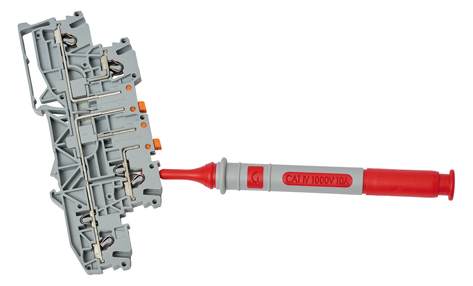 Prüfspitze sw/rt 4mm/Sich PVC 10A CAT.IV 4 mm Sicherheitsstecktechnik