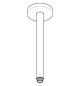hansgrohe Deckenanschluss Axor 300mm, rund, brushed gold optic