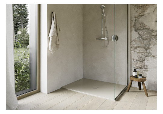 Duschfläche BetteFloor 1661 100x90cm, Glasur, Mini-Wannenträger, sand