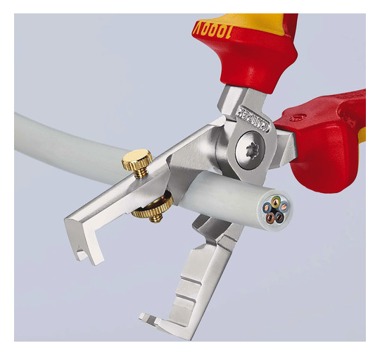 Abisolierzange isol VDE m.Drahtschneid Mit Drahtschneider Kerbtiefe einst 2Komp