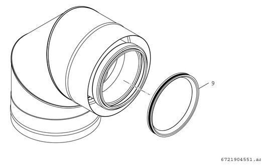 BOSCH Bogen FC-CE160-87, Ø 160/225 mm, 87Grad Grad, konzentrisch, Edelstahl
