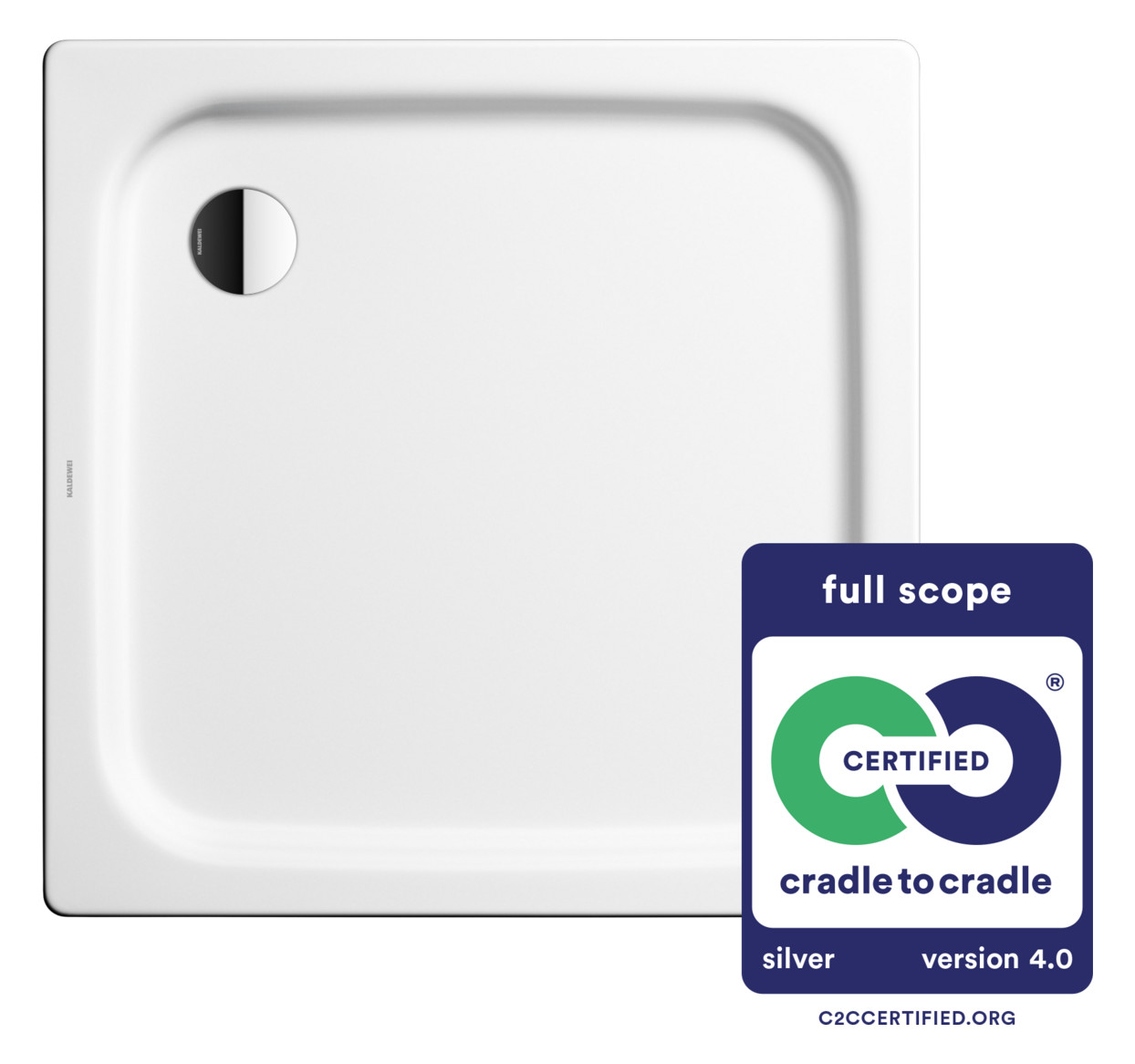 Kaldewei Duschwanne DUSCHPLAN 542-1 80x80x6,5cm, weiß