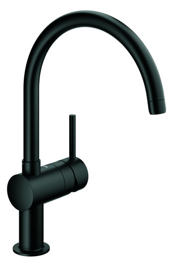GROHE Spültisch-Einhebelmischer Minta 1/2", C-Auslauf, velvet black