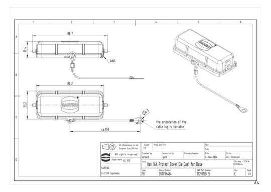 HART Schutzkappe 16A         09200165425 