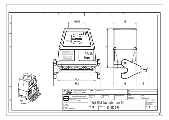 HART Han 10EMV/B-kg-LB-M32   19628100757 