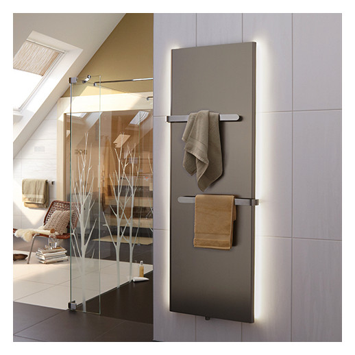 Bemm Planheizwand Plawa Softline 1500 x 600 mm, weißperlmetallic, pulverbeschichtet, Anschluss für E-Heizstab