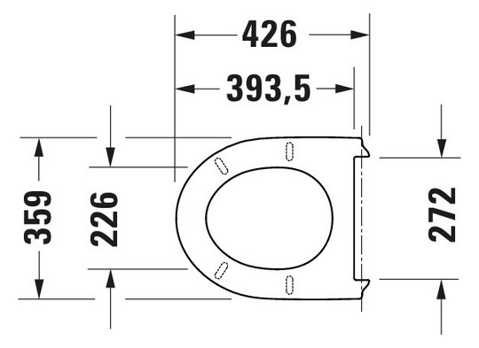 Duravit WC-Sitz No. 1 ohne Absenkautomatik, Scharniere Edelstahl, abnehmbar, weiß