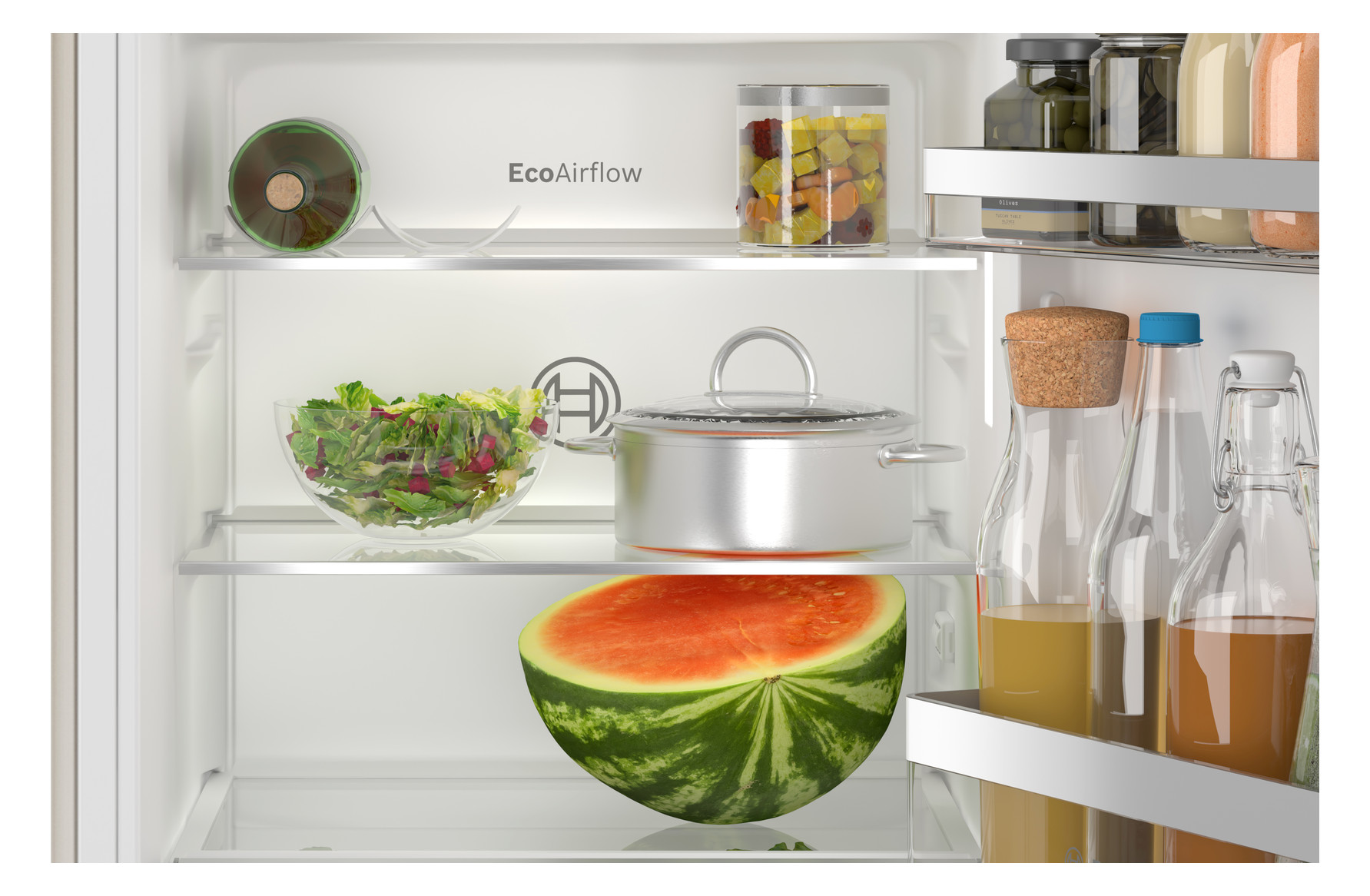 Kühlschrank EB E 132/15l N1025mm integr Dekor mit Zubehör möglich fest 145kwh ws