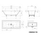 Kaldewei Badewanne CONODUO 735 200x100cm, Griffloch, Perl-Effekt, schwarz