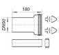 Dallmer Wand-WC-Anschluss-Set 786 DN 90, Polypropylen, hochschlagfest, schwarz