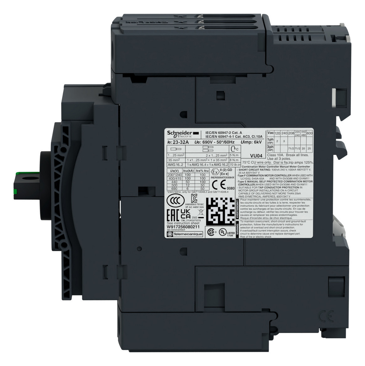 Motorschutzschalter 3p 73A 73A/Iu IP20 230-690V Komplettger_im_Geh magnetisch