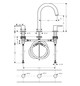 hansgrohe 3-Loch-Waschtisch-Armatur Vernis Shape mit Zugstangen-Ablaufgarnitur, chrom