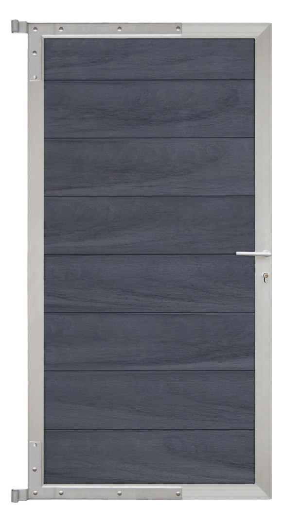 Bild ÖLAND-Tor-Komplettset 90 x 173 cm, greys tone/silber - n.a.-0