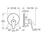 GROHE Fertigmontageset Eurodisc Cosmopolitan UP-Wannenarmatur, chrom
