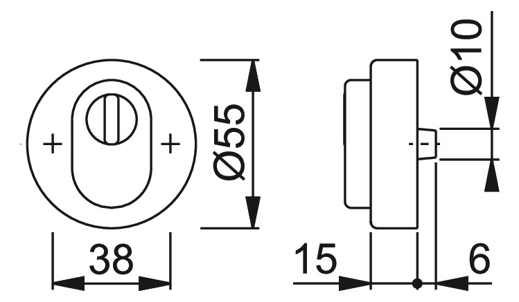 Bild Schutzrosette E42ZNSB-ZA rd/PZ,F9714M - HOPPE-1