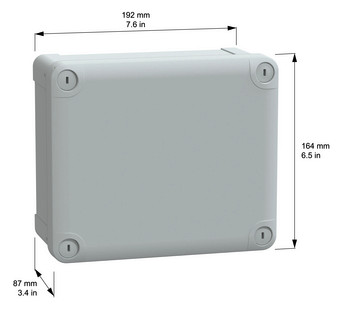Wandschrank Kst IP66 B150xH175xT80mm unbeh RAL7035
