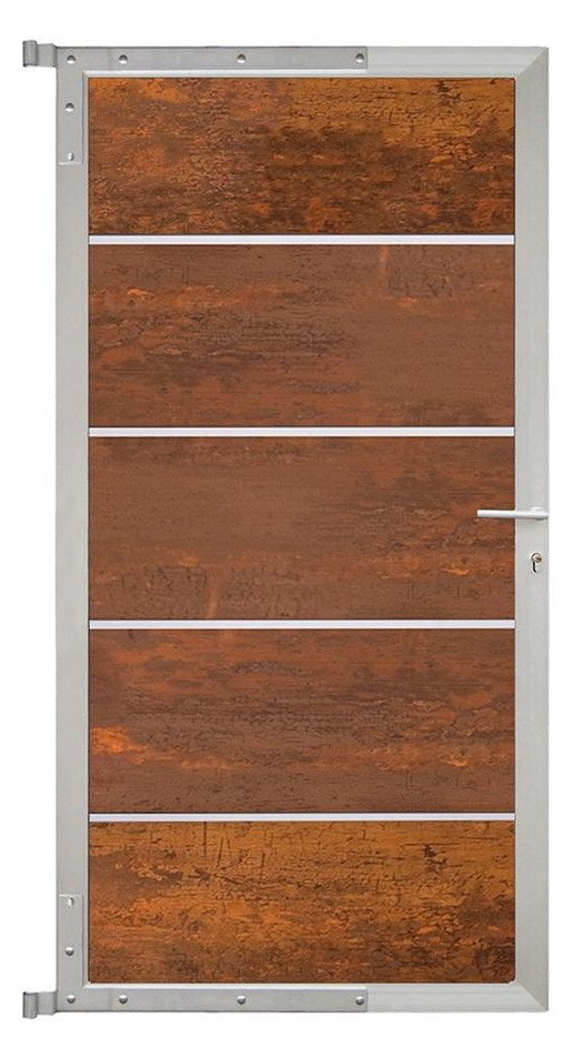 Bild FARÖ-Tor-Komplettset 90 x 173 cm, Deko-R ost/silber - n.a.-0