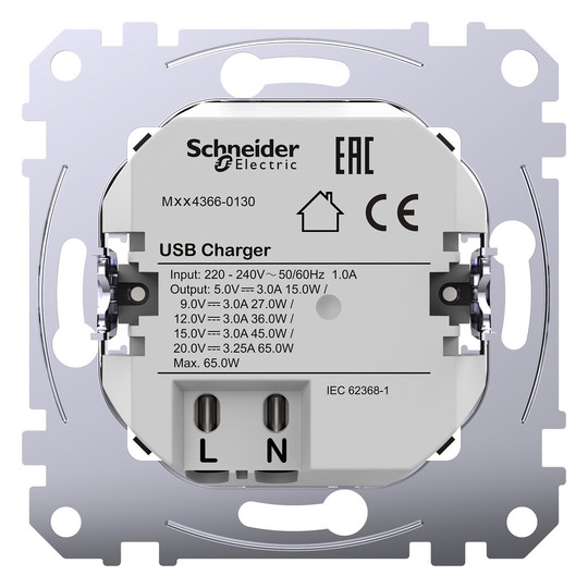 USB-Spannungsversorgung 1USB-C UP 3250mA 20V 50-60Hz