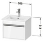 Duravit Waschtisch-Unterschrank Ketho Compact 50x41,2x41cm, 1 Auszug, wandhängend, Eiche schwarz