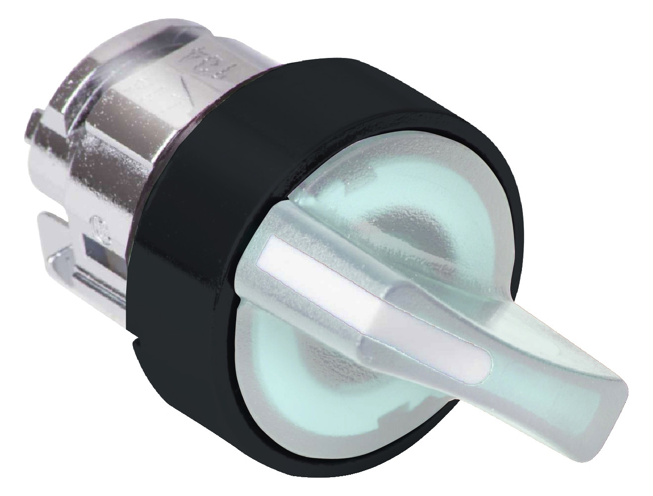 Wahlschalter 3stuf Drehkn bel.b ws rnd Geeignet für Beleuchtung Ø22,5mm