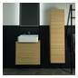 Ideal-Standard Halbhochschrank Conca 1 Tür, Anschlag rechts oder links, 37x25x140cm, Eiche hell Furnier