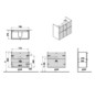 VitrA Bad Waschtisch-Unterschrank Root Groove Compact 76,5x37x65cm, 2 Vollauszüge, Korpus Hellgrau Matt