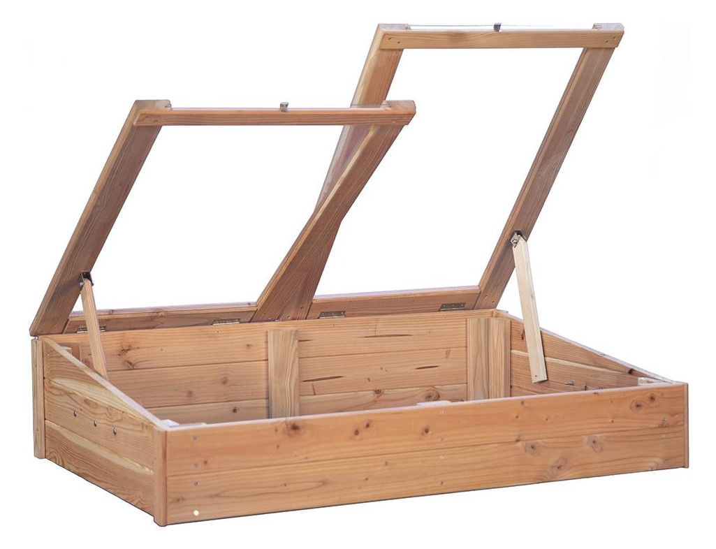 Bild TONDERN-Frühbeet 119 x 80 x 21/30 cm, vo rgefertigte Elemente Lärche - n.a.-0
