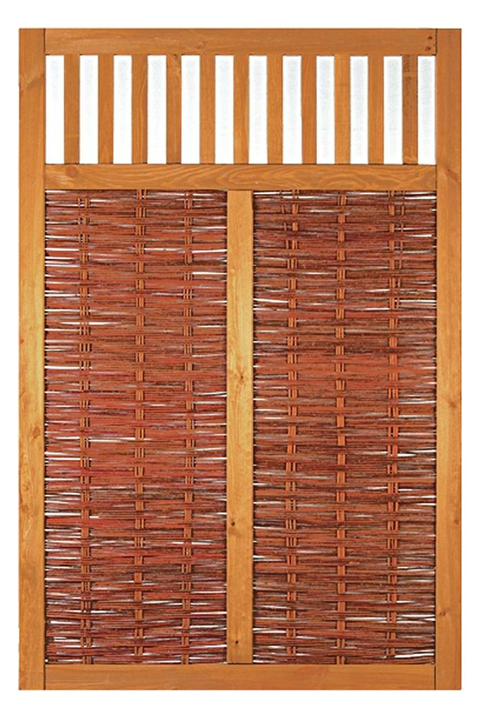 Bild VESUV Weidengeflechtzaun braun gebeizte Weide 120 x 180 cm - n.a.-0