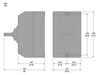 Hauptschalter 50A 3p IP65 m.Geh NOT-AUS Komplettger_im_Geh 22kW/AC