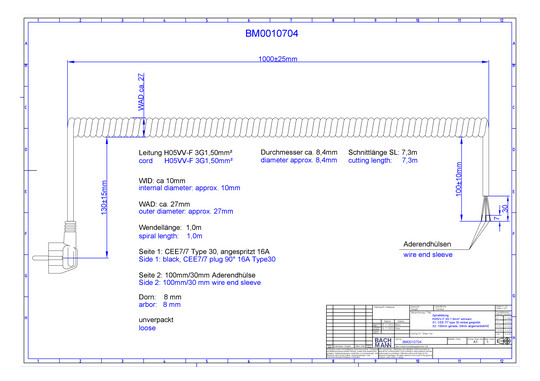 Bachmann Spiralleitung H05VV-F BM0010704 