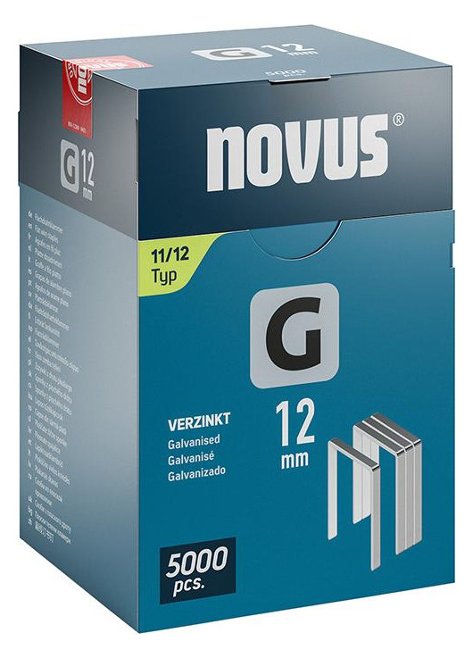 Bild Flachdrahtklammer G Typ 11/12 mm ST Klap p- FS Novus VE à 5000 Stück-0