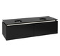 V&B Waschtischunterschrank Legato 140x38x50cm, für 2 Waschtische, mit LED-Beleuchtung, Black Matt Lacquer