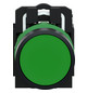 Drucktaster 1f gn rnd Ø22,5mm IP66 fl Tastend