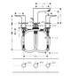 hansgrohe 3-Loch-Waschtisch-Armatur Talis E mit Zugstangen-Ablaufgarnitur, brushed bronze