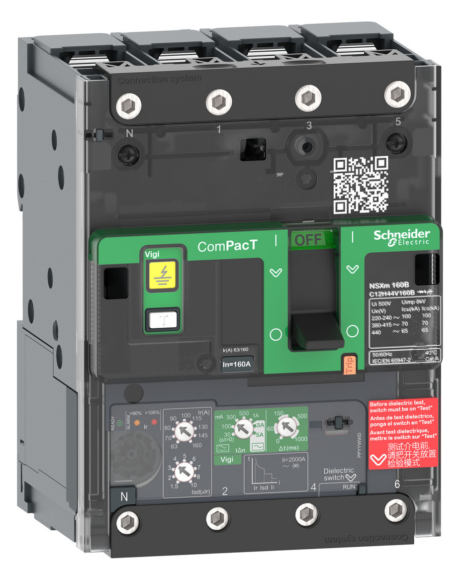 Leistungsschalter 160A 4p 63-160A/In IP40 Einb Festeinbau Schraub