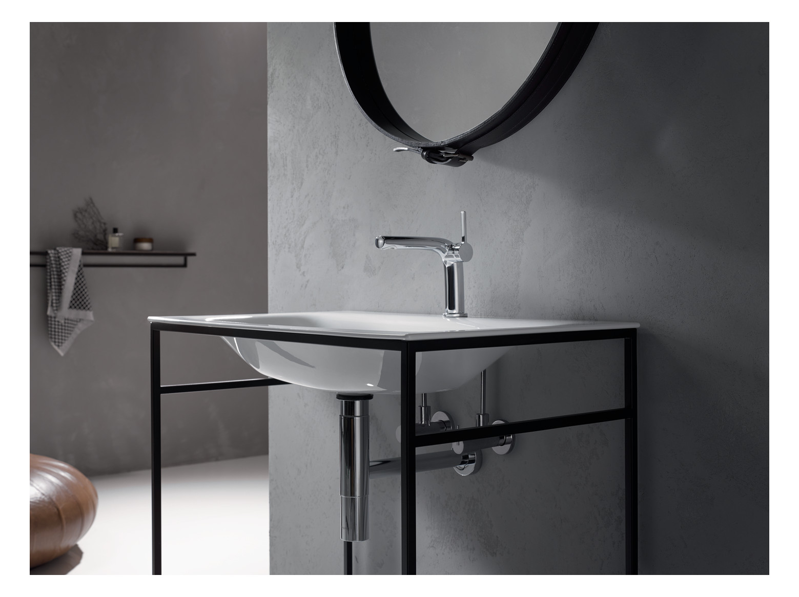 Einbau-Waschtisch BetteLux Shape A170 60x49,5cm, anthracite