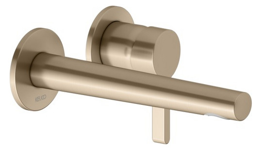 KEUCO Fertigmontageset Edition 400 UP-Waschtisch-Einhebelmischer, ohne Ablaufgarnitur, Bronze gebürstet, Ausladung 197 mm