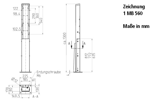Steckdosensäule Metall ed edst