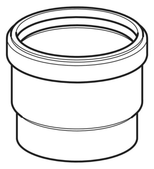 Geberit Steckmuffe PE DN 90, mit Lippendichtung, PE-HD