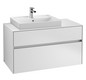 V&B Waschtischunterschrank Collaro 100x54,8x50cm, Waschtisch links, LED-Beleuchtung 7,3 W, white matt