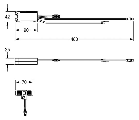 AR Elektronikmodul, A3000open, EM5, ID 09010, 24 VDC