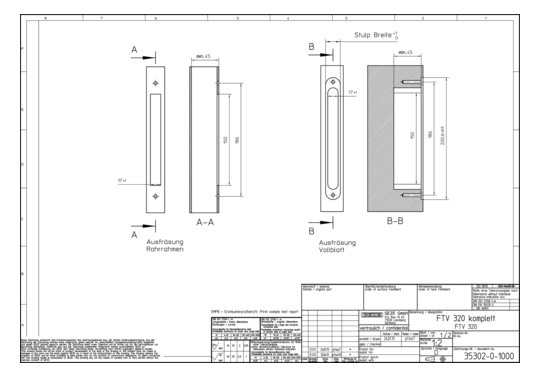 GEZE Geze 158909 FTV 320 MIT STU  158909 