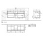 V&B Waschtischunterschrank Collaro 140x54,8x50cm, Waschtisch mittig, LED-Beleuchtung 10,4 W, white wood